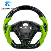 Volant en fibre de carbone forgé à fond plat personnalisé pour Ford Fiesta EcoSport Mk7 Mk7.5 St 180 Mk8 Mk6 Mk5 2013 2014 2006