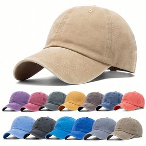 Wholesale Solid Color Unstructured Plain Distressed <b>Baseball</b> <b>Cap</b> Custom - Product Image 1
