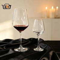 Handgeblazen kristallen rode wijnglazen set, ultradunne steel, voor hotel, restaurant, bruiloft, banket, groothandel