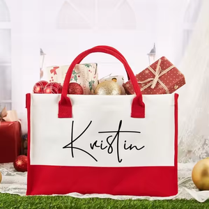 Sac fourre-tout en toile personnalisé imperméable, monogramme, cadeau pour femme, pour la plage, les courses en plein air, les voyages - Product Image 5
