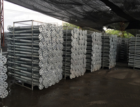 Système de montage de cadre en fer galvanisé à chaud SOEASY, longueur personnalisée, vis de poteau photovoltaïque, ancre de terre pour tuyau, capacité 45KN pour