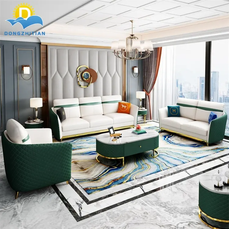 Sıcak satış Modern deri kanepe seti İtalyan lüks tasarım mobilya oturma odası mobilya kanepe seti