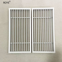Grille de ventilation de plafond rectangulaire moderne en alliage d'aluminium durable pour appartement, avec diffuseur, pour l'approvisionnement et la circulation de l'air conditionné