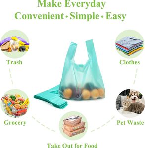 ถุงขยะแบบเสื้อยืดสำหรับงานหนัก ถุงหิ้วแบบเสื้อกั๊ก HDPE หนา สำหรับใช้ในเชิงพาณิชย์และอุตสาหกรรม - Product Image 3