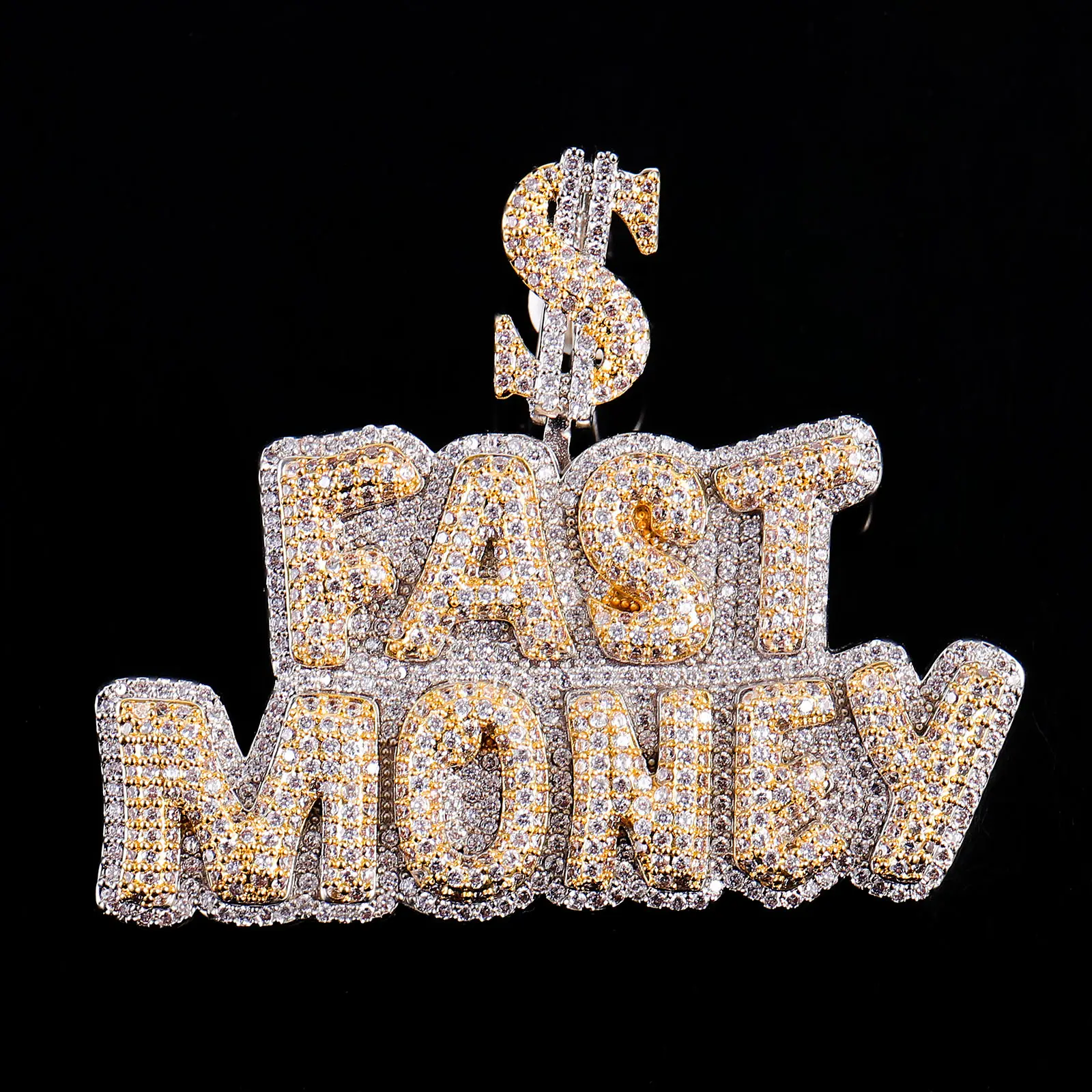 Hip Hop Jewelry Men Iced Out Custom Letter Pendant Brass Sterling Silver VVS Moissanite Diamond Number Name Initial Logo Pendant