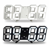 Reloj Despertador Digital LED 3D, Temporizador, Lámpara Nocturna, Reloj de Escritorio Inteligente, Moderno, de Pared, con Calendario, para Oficina, Sala de Estar, Hogar