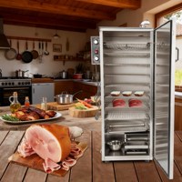 Fish Electrico Horno Ahumador De Carne Industrial Para Embutidos Vertical Équipement De Poulet Fumé Viande Fumer Saucisse Machine