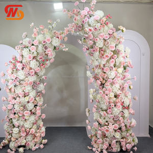 Arco de Flores Artificiales para Boda, Arco de Rosas Rosadas y Camino de Flores para Fondo de Boda, Fabricante SMOOTH - Product Image 3