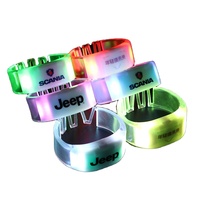 Bracelet Lumineux LED Personnalisé en Silicone Fluorescent Étanche, 15 Couleurs, Contrôle à Distance par Point, pour Loterie
