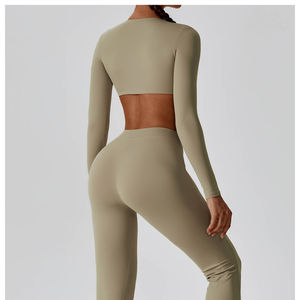 OEM Fitness traspirante da donna abbigliamento sportivo ad asciugatura rapida per la corsa in bicicletta e Yoga con Logo anteriore di Design nudo <span class=keywords><strong>Sexy</strong></span> - Product Image 2