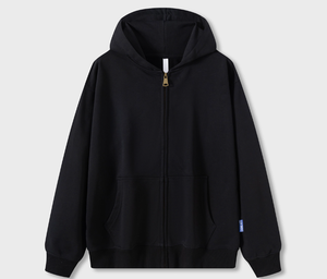 Sudadera tipo cárdigan 100% algodón para hombre, estilo moderno, gruesa, para otoño e invierno, holgada, versátil, informal, deportiva, con capucha, para parejas. - Product Image 5