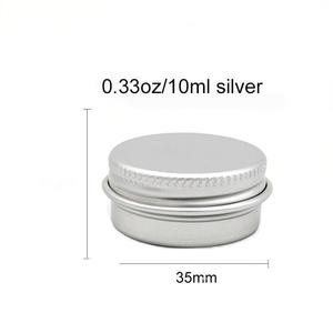 Stock tondo in alluminio argento contenitore barattolo di latta contenitore vaso vasetti cosmetici 5g a 250g alluminio metallo alluminio imballaggio - Product Image 3