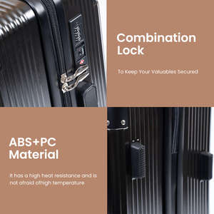 カスタマイズされた持ち込み荷物トラベルバッグハードケーススーツケースセットアルミトロリーABS + PC素材 - Product Image 5