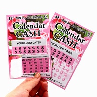 Boletos de Bingo Personalizados con Ventana Única y Tirador, Tarjetas Rasca y Gana de Lotería con Alto Rendimiento
