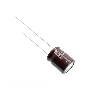Condensador de Canal de Fabricante 18 uF CAP ALUM 18UF 20% 200V RADIAL TH de Montaje a Través de Orificio EKXF201ELL180MJC5S - Product Image 1
