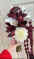 Bouquet de mariée artificiel fait main Anthurium Orchidée Renoncule Hortensia Fleur de main pour mariée Décoration événementielle photographie