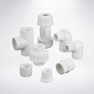 China Pvc Fitting SCH40 SCH80 compression pipe fittings coupling upvc elbow union tee thread plumbing materials adapter