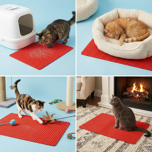 30x45cm Fabrik-Bestseller Rutschfeste Langlebige Leicht zu Reinigende Wasserabweisende Katzenstreu-Matte - Product Image 2