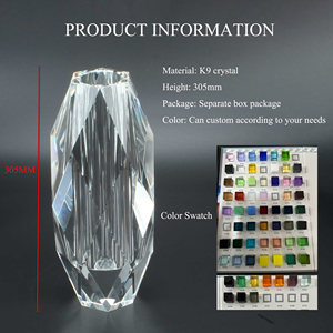 Hitop סיטונאי חמה למכירה גיאומטרי קריסטל פרחוני אגרטל קישוט אגרטל קריסטל בסגנון נורדי למרכז חתונה - Product Image 2