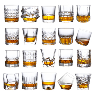 Vasos de Cerveza Clásicos de Fondo Grueso, con Grabado de Diamantes, para <span class=keywords><strong>Whisky</strong></span> y Vino, Juego de Vasos Transparentes para Bar, Gran Venta - Product Image 2
