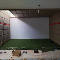 Écran de projection motorisé rétractable d'intérieur BURIO pour golf, 300x500 4:3