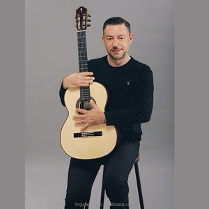 <span class=keywords><strong>Guitarra</strong></span> Clásica de Concierto Totalmente Sólida de 39 Pulgadas con Tapa de Abeto Macizo y Fondo de Palisandro Indio, Cuerdas de Nylon - Product Image 4