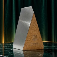 Trophée créatif en métal triangulaire en aluminium, prix haut de gamme pour la contribution des employés, cérémonie de remise des prix, conférence annuelle d'entreprise