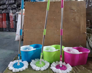 Chổi lau nhà giá tốt nhất nhà máy, cán nhựa nhỏ gọn, tiện dụng, dùng trong nhà, kèm đầu lau và xô vắt nước - Product Image 1