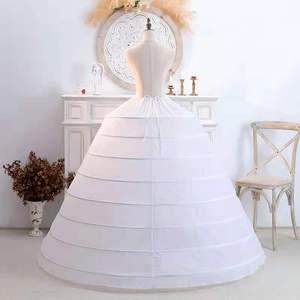 <span class=keywords><strong>Jupon</strong></span> <span class=keywords><strong>de</strong></span> <span class=keywords><strong>mariée</strong></span> surdimensionné à 6 cerceaux en nylon teint, design à volants, <span class=keywords><strong>grande</strong></span> boule, <span class=keywords><strong>taille</strong></span> standard - Product Image 4