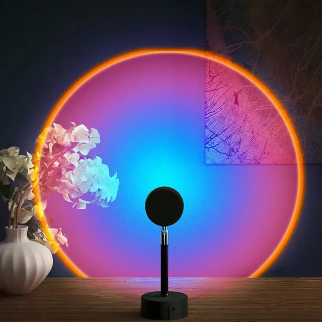 Grape Sunset Projection Lamp Rainbow Atmosphere Night Light sunset projector led glow baby pool
