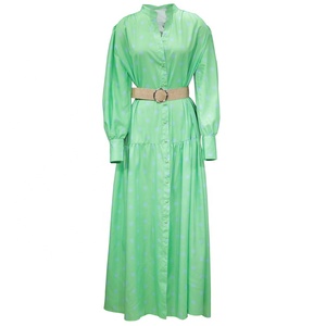 Abiti Casual Lunghi da Donna con Stampa a Pois, Stile Primaverile e Americano, Vestibilità Slim e Comoda - Product Image 5