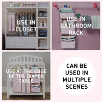 Organisateur de couches pour table à langer et berceau, rangement suspendu pour articles essentiels de bébé