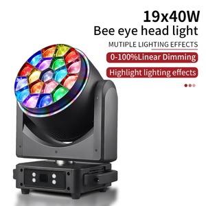AICPOSE 19x40W Big Bee Eye Moving Head Light RBGW 4 en 1, Luz Móvil para Espectáculos, Eventos, Escenarios y Conciertos - Product Image 1