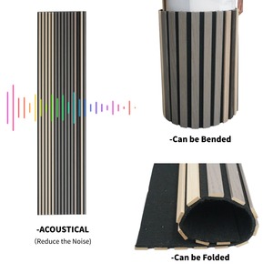 แผ่นผนังอะคูสติกไม้โค้งงอได้ รุ่น KASARO สไตล์โมเดิร์น 3 มิติ ลายลูกฟูก ตกแต่ง ป้องกันเสียง ดีไซน์บางเฉียบ ยืดหยุ่นได้ - Product Image 3