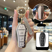 Étui de protection souple en TPU de qualité supérieure pour clé de voiture BYD Song Plus Qin DMI Han EV Yuan Pro Tang ATTO 3, avec porte-clés et accessoire de sac