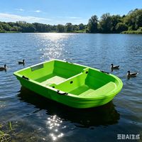 Bateau de pêche pliable en plastique robuste de 2,2 m à double pont, montable sur véhicule, en PE