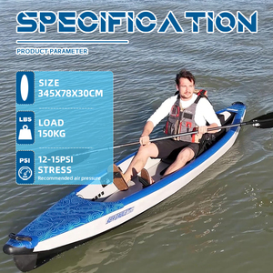 Kayak gonflable monoplace pour la pêche en mer, utilisation extérieure, matériau Drop Stitch - Product Image 3
