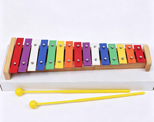 Wholesale Orff Percussion <b>Instrument</b> 15 Notes Portable Rainbow Glockenspiel Xylophone <b>Musical</b> Percussion <b>Instrument</b> for Kids - Product Image 2