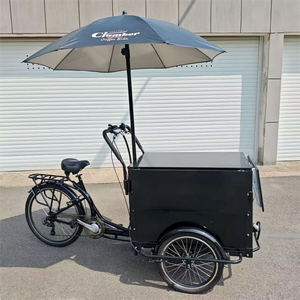 UB9045 Café Cargo Bike 7 Vitesses Pédale Assist Cargo Bikes 3 Roues Manuel Mobile Cafe Cargo Tricycle pour les entreprises - Product Image 1