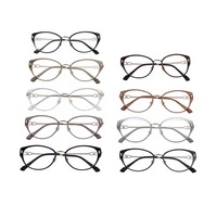 Gafas Ópticas con Diseño de Ojo de Gato, Lentes CR39 con Protección Anti-Luz Azul, Montura Ligera para Unisex