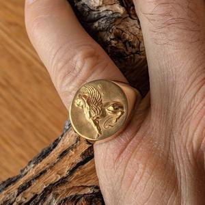 yunnique Gold Lion Design Animal <b>Ring</b> Men's Jewelry Gift Fashion <b>Statement</b> Piece - Product Image 2