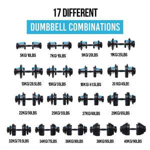 Haltère réglable à ajustement rapide avec système de verrouillage à une main pour des séances <span class=keywords><strong>d</strong></span>'entraînement à domicile qui permettent de gagner du temps - Product Image 5