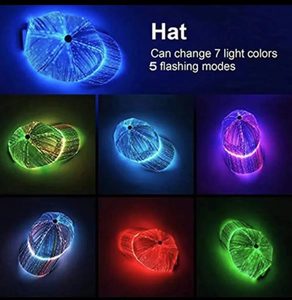 Luminight Rechargeable Fiber Optic Glow <b>Baseball</b> <b>Cap</b> Wholesale Luminous Glowing USB Charging Light up <b>Baseball</b> Hats <b>Cap</b> - Product Image 3