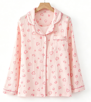 Vente en gros de pyjamas en coton rose de luxe de haute qualité, personnalisés, certifiés ODM, pour femmes, élégants, confortables, avec taille élastique