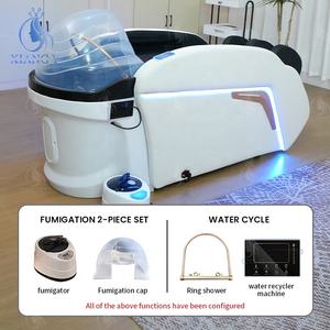 เตียงสปาสำหรับศีรษะแบบเกาหลี เตียงสระผม<span class=keywords><strong>นวด</strong></span>ไฟฟ้าพร้อมระบบ<span class=keywords><strong>นวด</strong></span>ด้วยน้ำ - Product Image 4