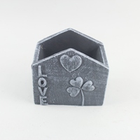 Pot de fleurs moderne pour jardin, centre commercial, cour, avec jardinière grise pour salon, doté d'un motif unique