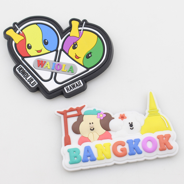Manufacturer Custom Logo Custom Color & Size Tourist Souvenir Cartoon Refrigerator Promotion 3D Soft Rubber PVC Fridge Magnet