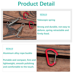 Resorte de tensión de tienda de acero inoxidable estilo bobina Clavijas fijas para acampar al aire libre para uso industrial - Product Image 4