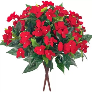 Planta Bonsái Artificial <span class=keywords><strong>de</strong></span> <span class=keywords><strong>Impatiens</strong></span> <span class=keywords><strong>de</strong></span> 7 Ramas, <span class=keywords><strong>de</strong></span> Alta Simulación y Aspecto Original, Flores <span class=keywords><strong>de</strong></span> Seda Hechas a Mano, Pequeñas Flores Dispersas Artificiales - Product Image 5