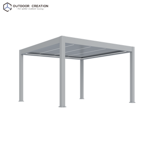 Pergola motorisée à lames orientables en aluminium - Modèle Prestige 4x4 FS, autoportante, protection UV, design bioclimatique pour jardin extérieur - Product Image 3
